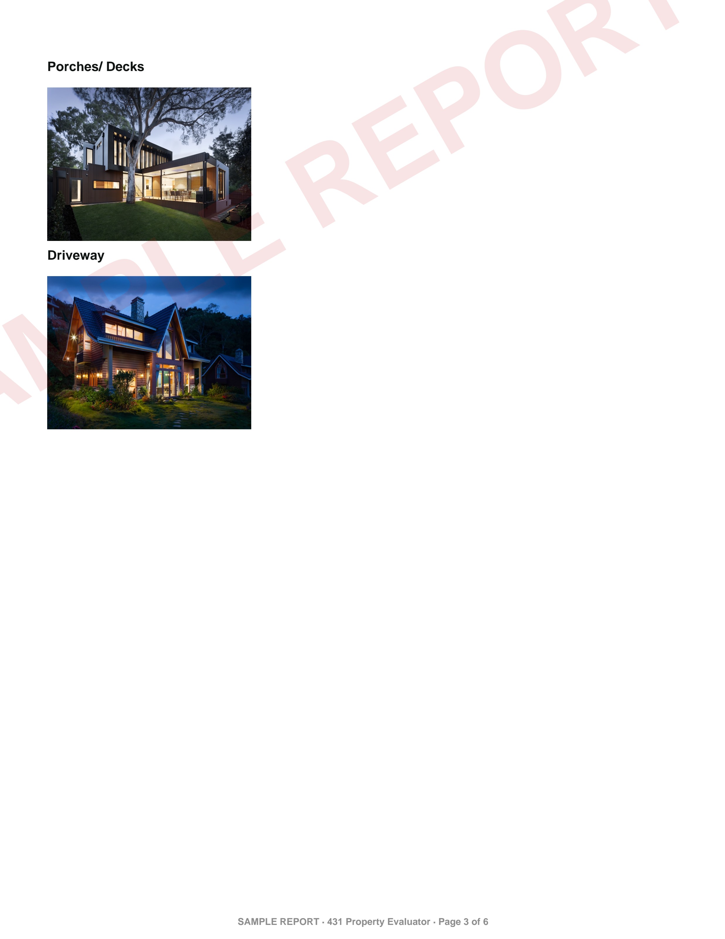Sample report page 3 — Property Photos (cont.)